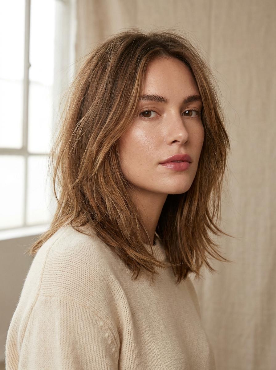Gestufter Long Bob - Haarschnitt Idee mittellang